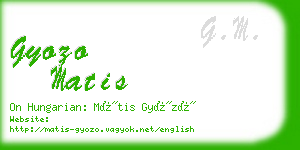 gyozo matis business card